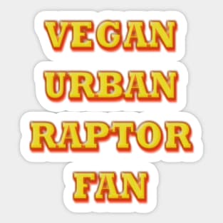 VEGAN URBAN RAPTOR FAN Sticker